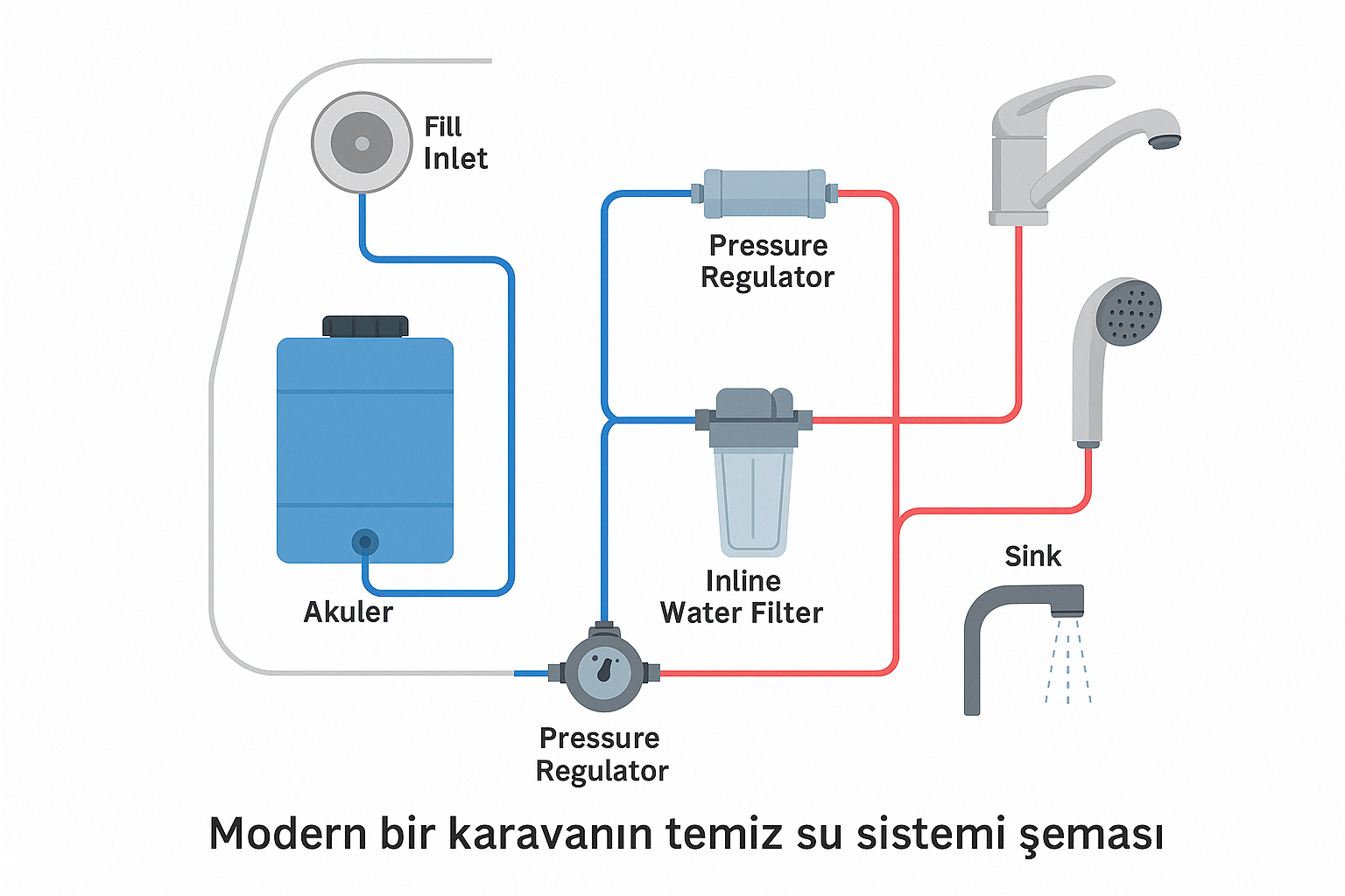 Karavan Temiz Su Sistemi